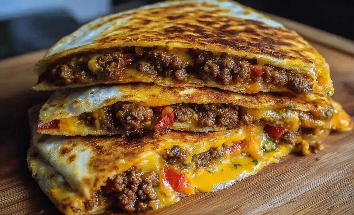 Quesadillas de burger maison : une fusion gourmande à tester 1 Quesadillas de Burger Incroyables garnies et savoureuses