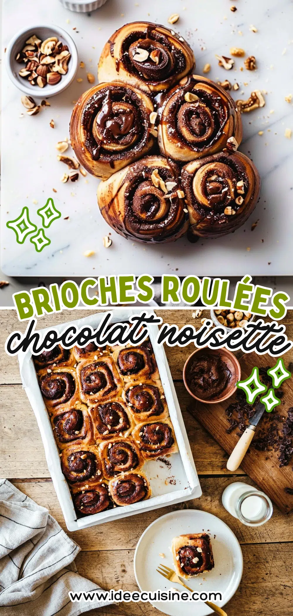 Minis brioches dorées parsemées de fruits secs, chocolat et noisettes, servies en moule.