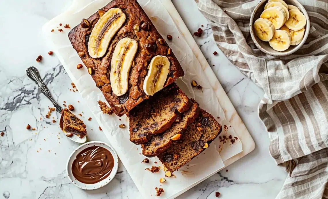 Banana Bread Chocolat Beurre de Cacahuète fait maison