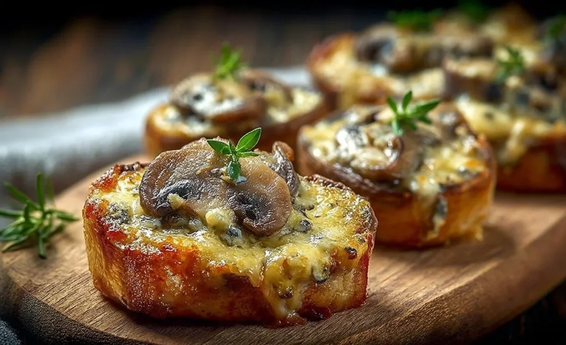 Bouchées de Champignons Croustillantes 1 Bouchées croustillantes de champignons servies en apéritif
