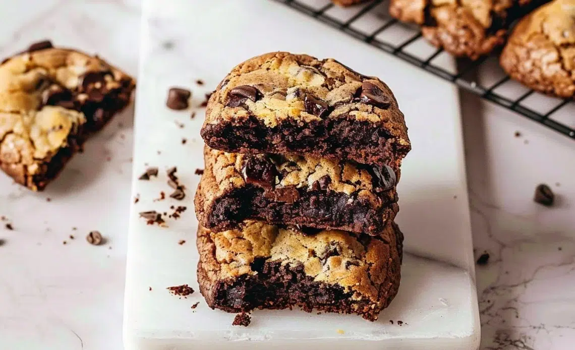 Brookies irrésistibles : mélange de brownies et cookies savoureux