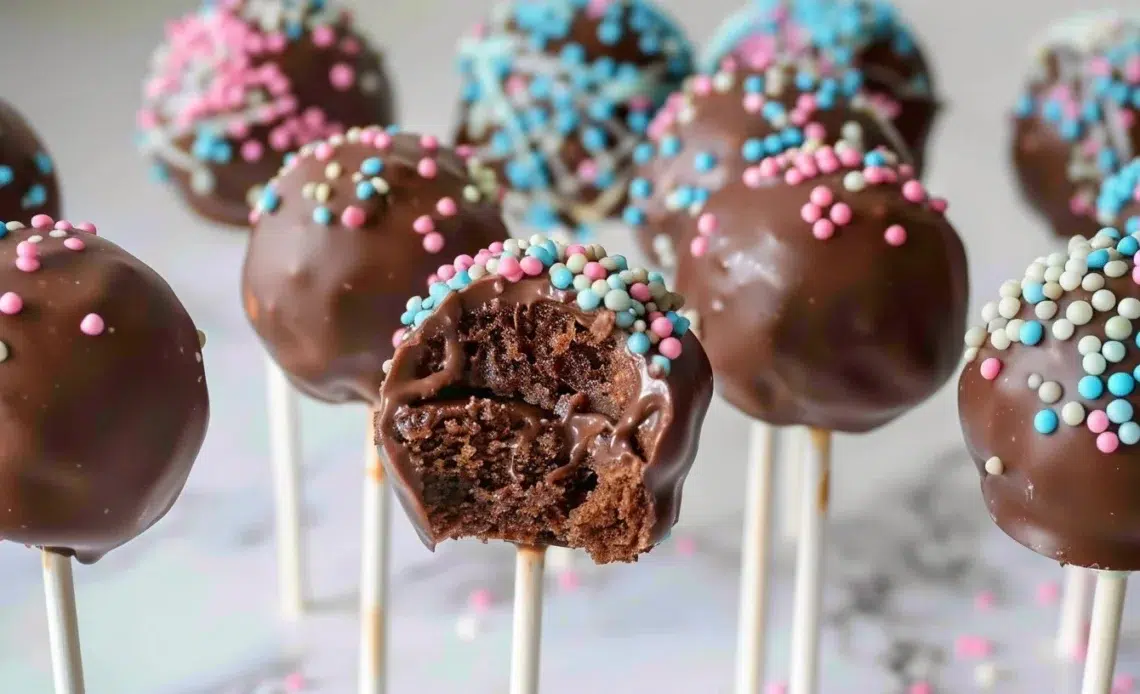 Cake pops Nutella décorés avec amour pour les fêtes et les anniversaires.