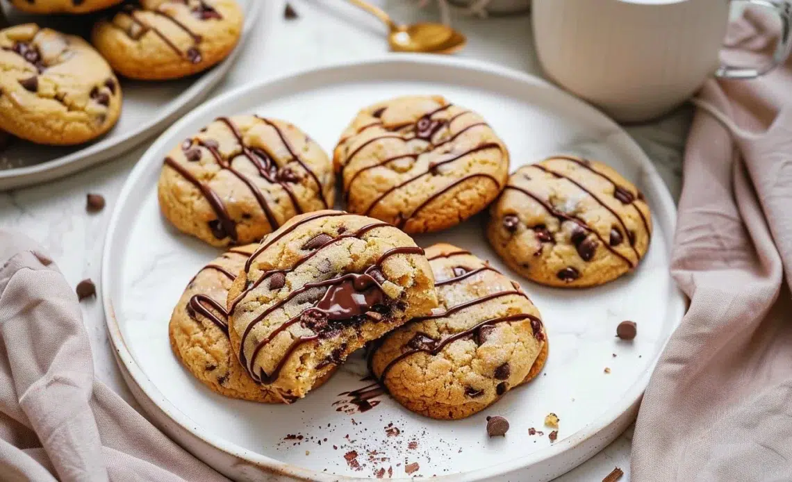 Cookies au Nutella avec un cœur fondant croustillant et chocolat