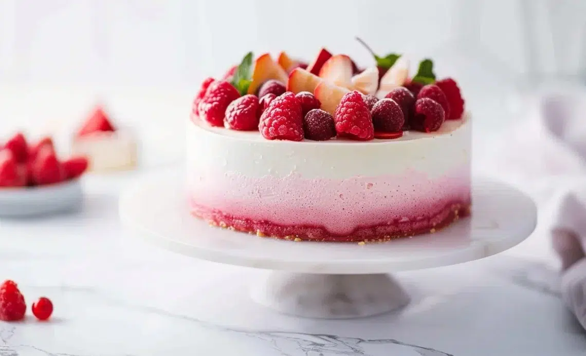 Entremets vanille et fruits rouges, dessert élégant et fruité