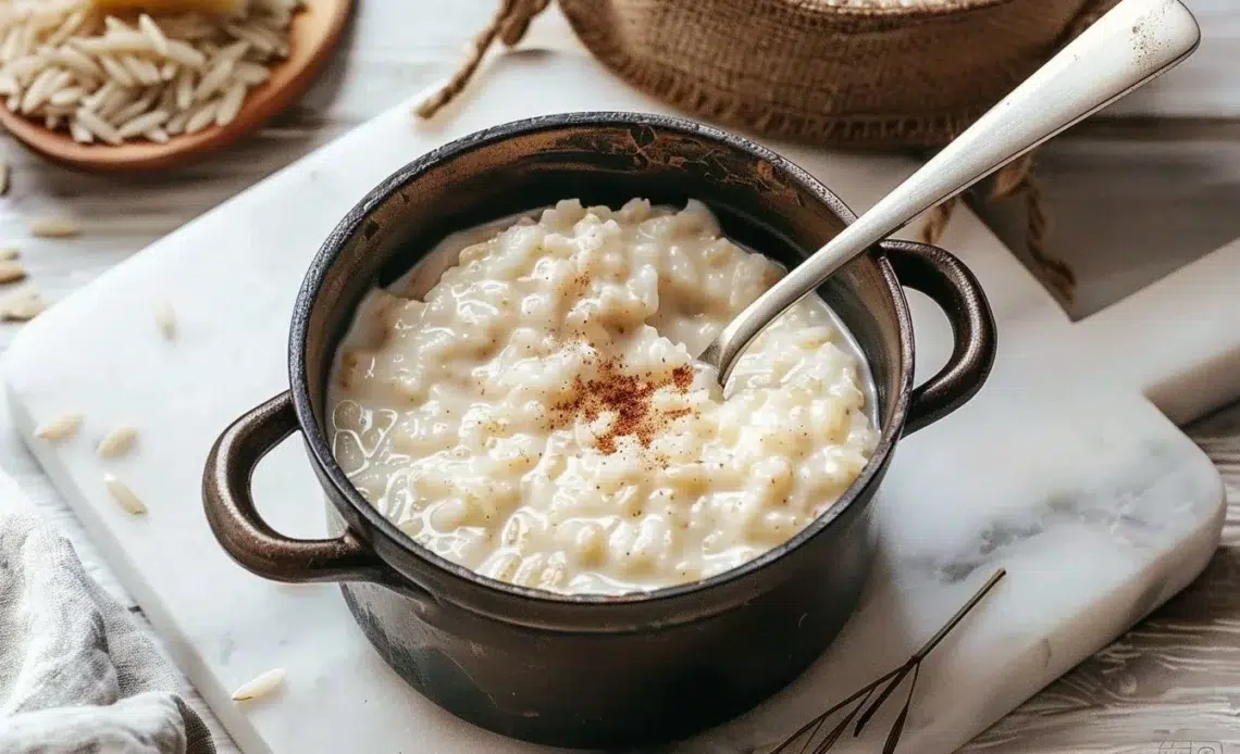 Riz au lait à l'ancienne 1 Riz au lait à l'ancienne, un dessert crémeux et savoureux fait maison.