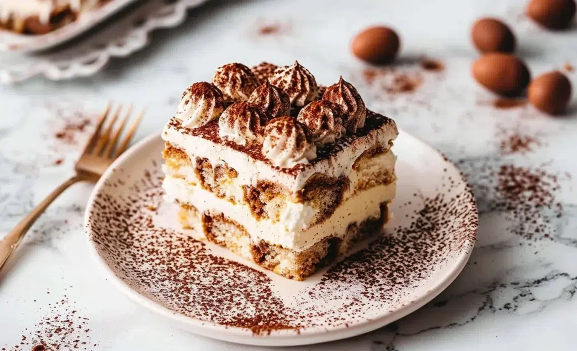 Recette de tiramisu léger sans œufs, un dessert italien léger et gourmand.