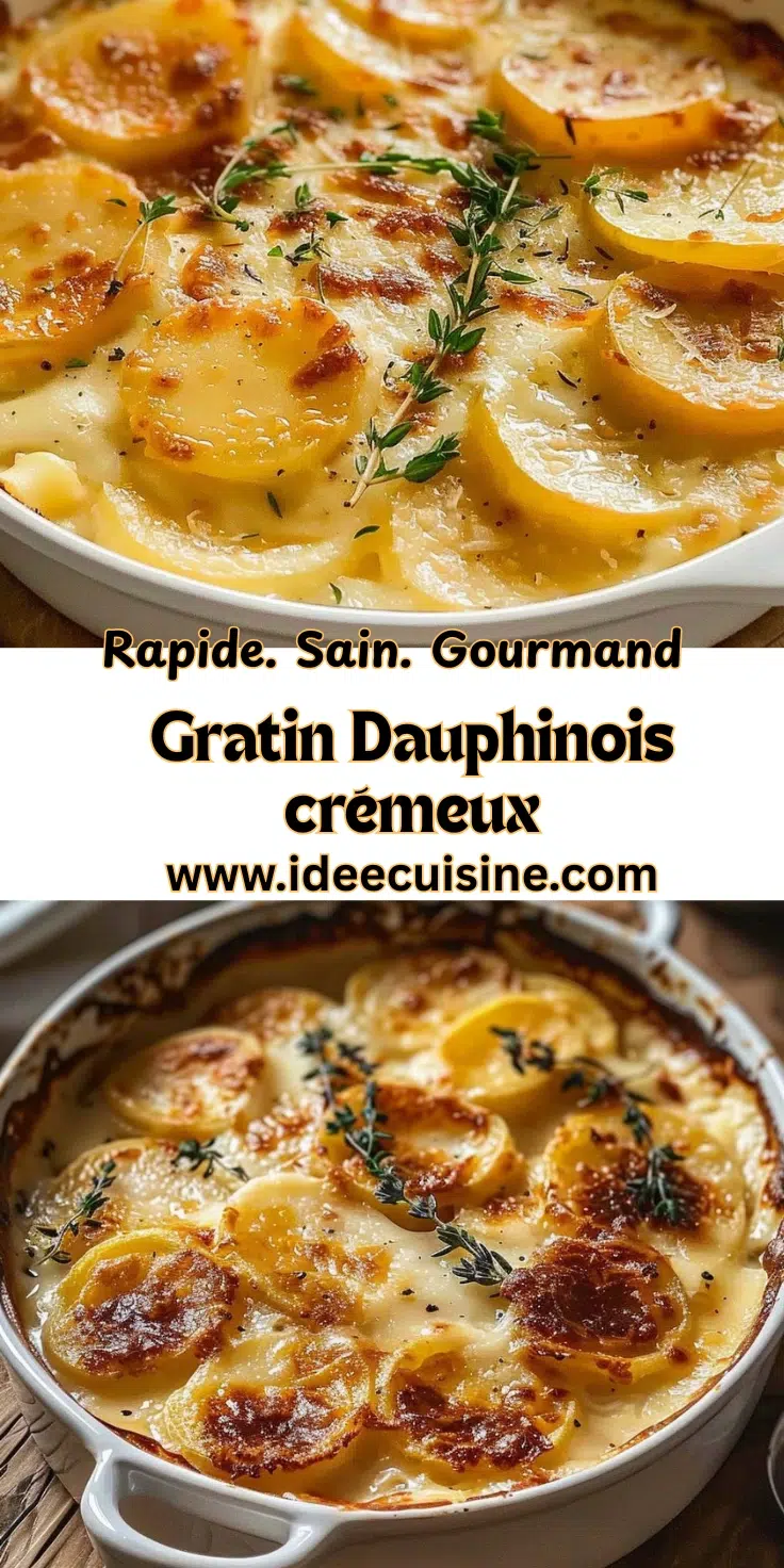 Plat familial gratin dauphinois, fines rondelles de pomme de terre, croûte dorée et épaisse couche de crème.