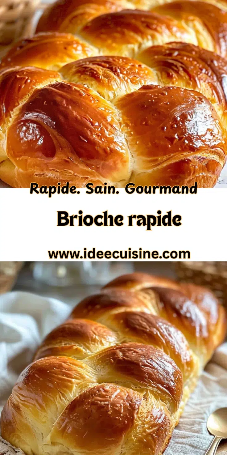 Tresse de brioche dorée et brillante, mie filante, sortie du four.