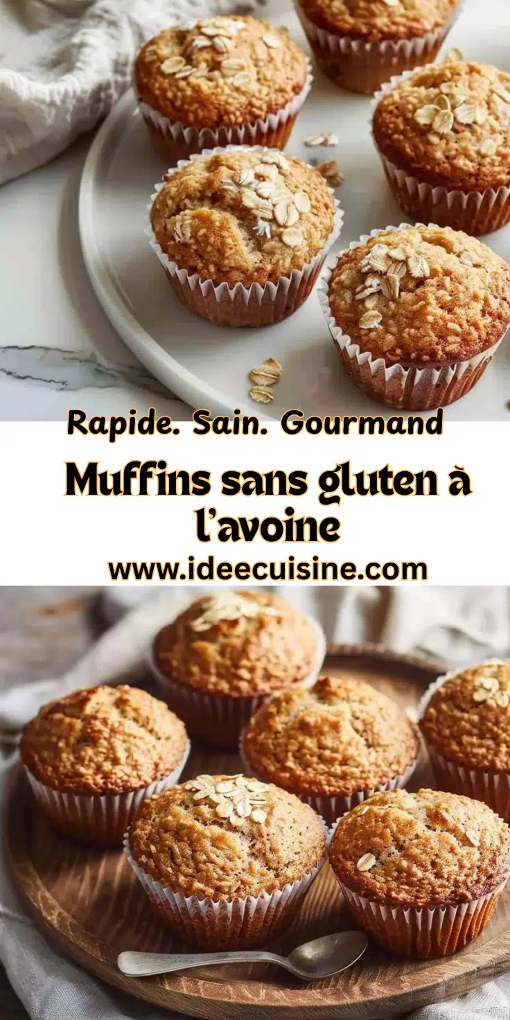 Muffins dorés et bombés, texture moelleuse, empilés sur assiette, ambiance healthy.