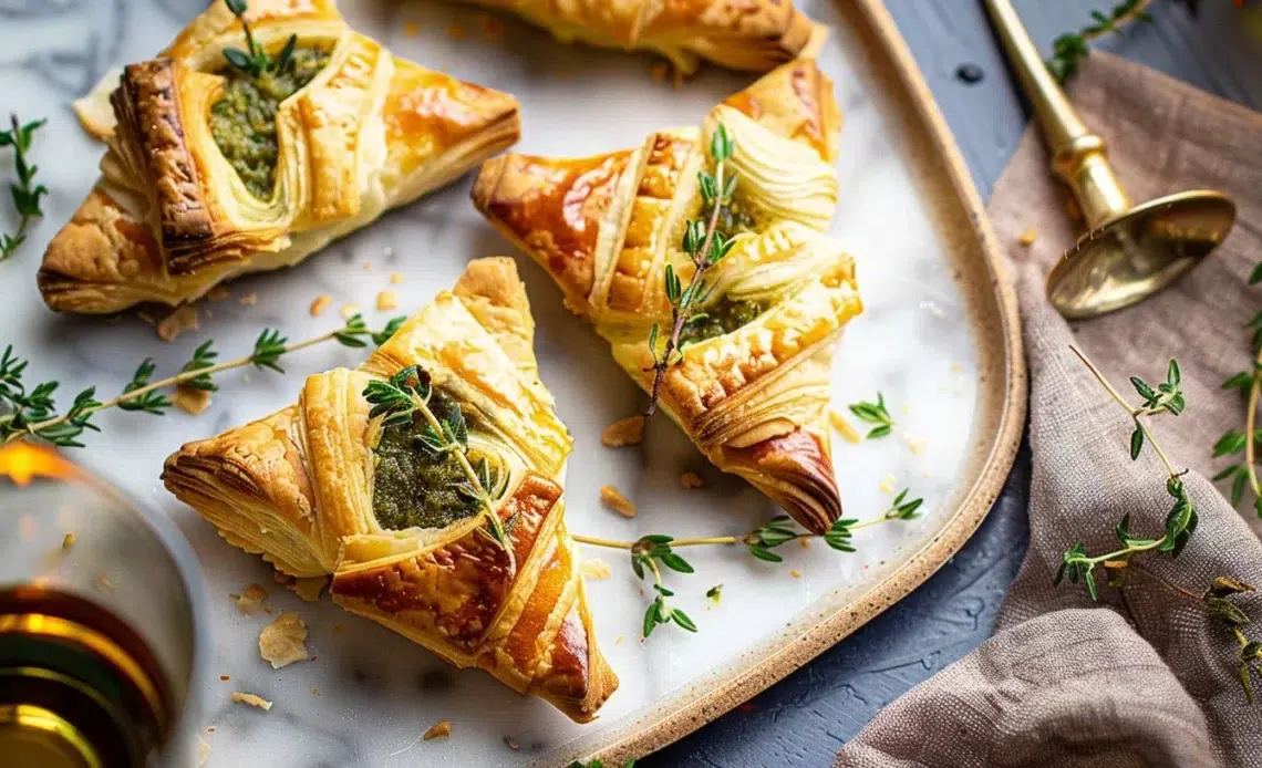 Arbres de Pesto en Pâte Feuilletée 1 Arbres de Pesto en Pâte Feuilletée prêts à être dégustés