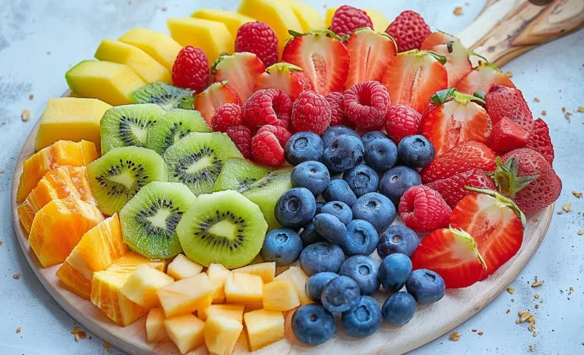 Arc-en-ciel de fruits frais inspiré par Meghan Markle