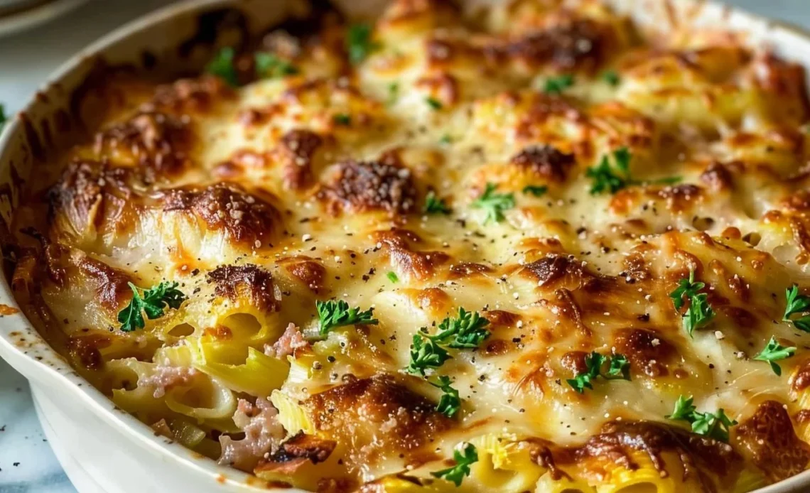 Gratin de Crozets aux Poireaux, Comté et Chorizo 1 Gratin de Crozets aux poireaux, Comté et chorizo, plat savoureux et réconfortant