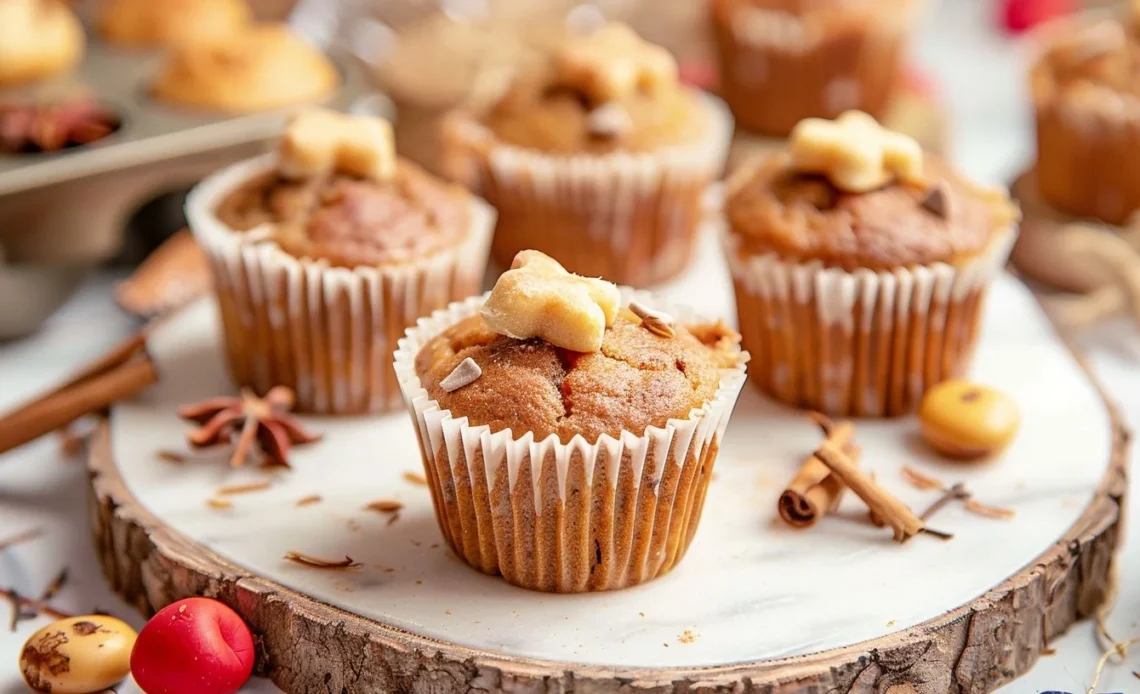 Muffins d’épices d’automne moelleux 1 Muffins épices d'automne avec des ingrédients savoureux et épicés.