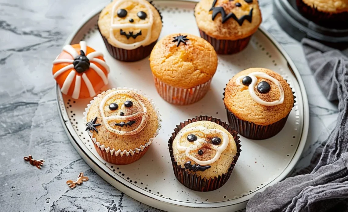 Muffins d'Halloween décorés pour une fête festive
