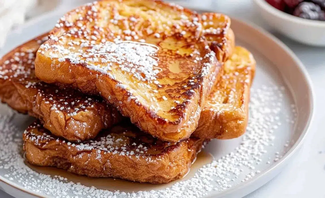 Recette délicieuse de Pain Perdu Sain avec ingrédients sains et nutritifs.