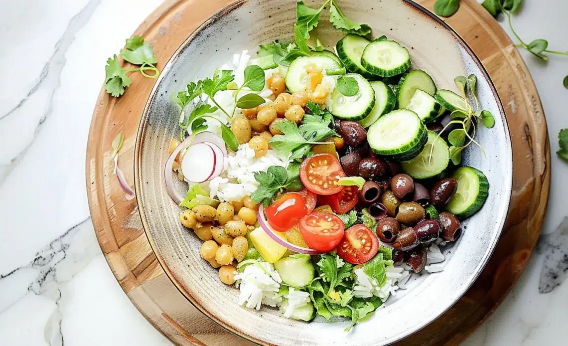 Recette saine et fraîche de la Salade Jennifer Aniston