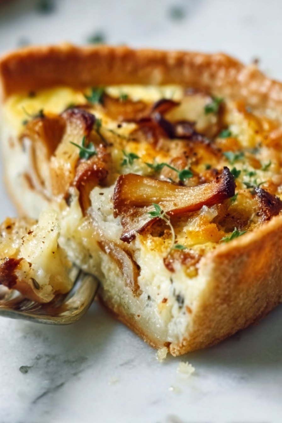 Quiche aux chanterelles