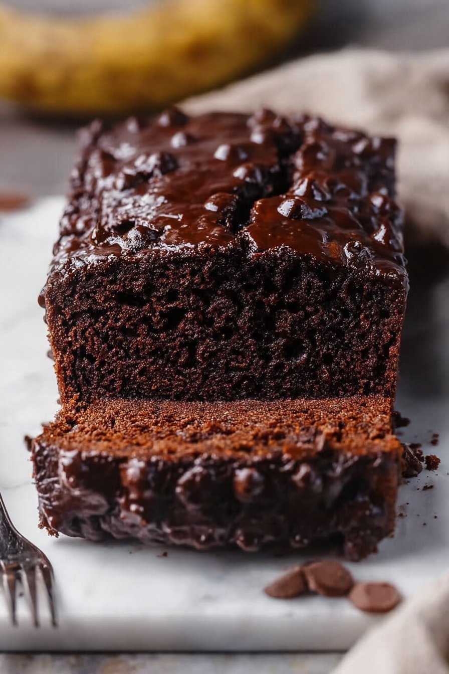 Pain à la banane au chocolat