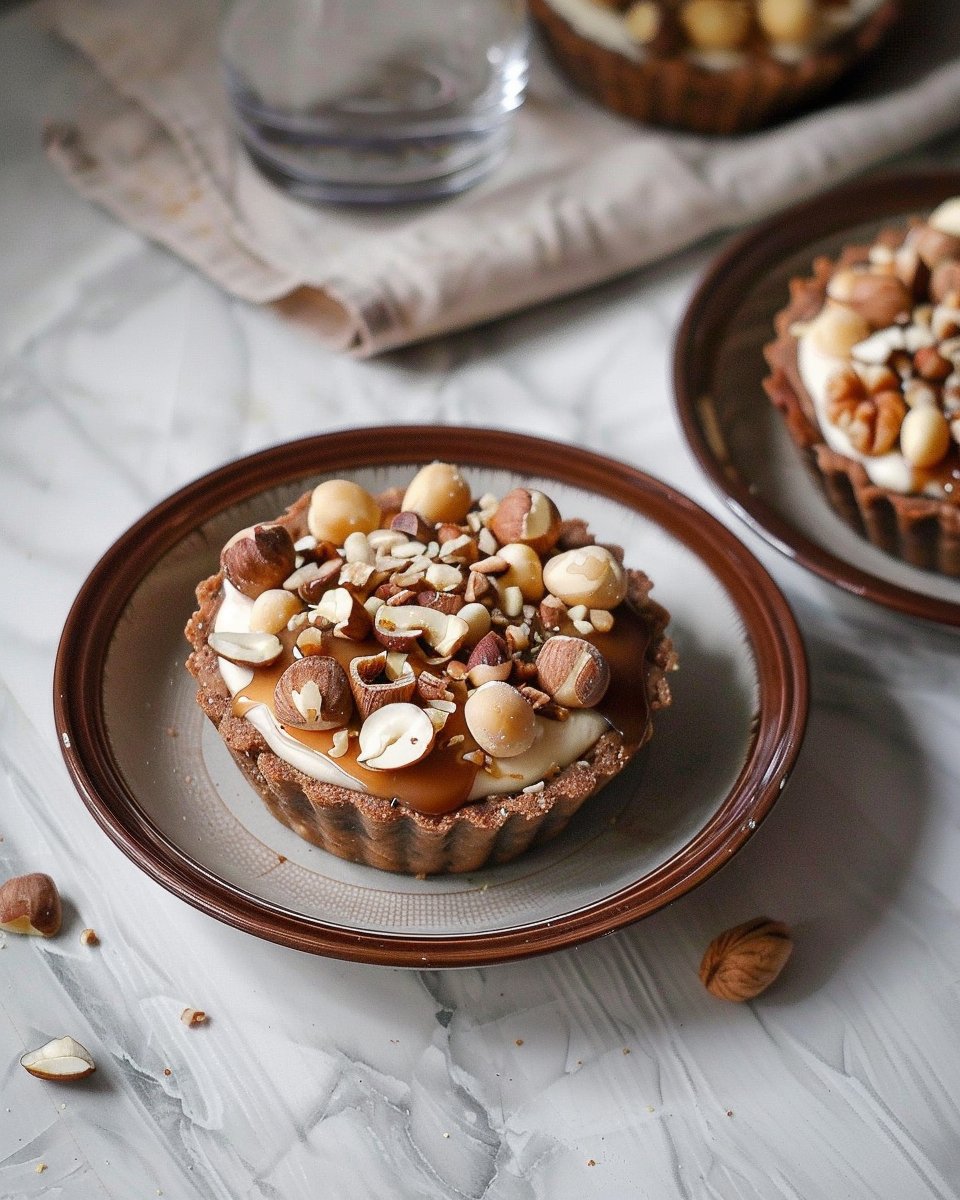 TARTELETTES NUTELLA, CRÈME PRALINÉ ET NOISETTES CARAMÉLISÉES