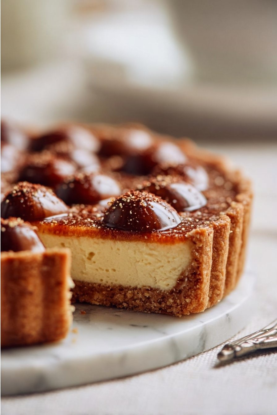 Tarte aux marrons et à la vanille