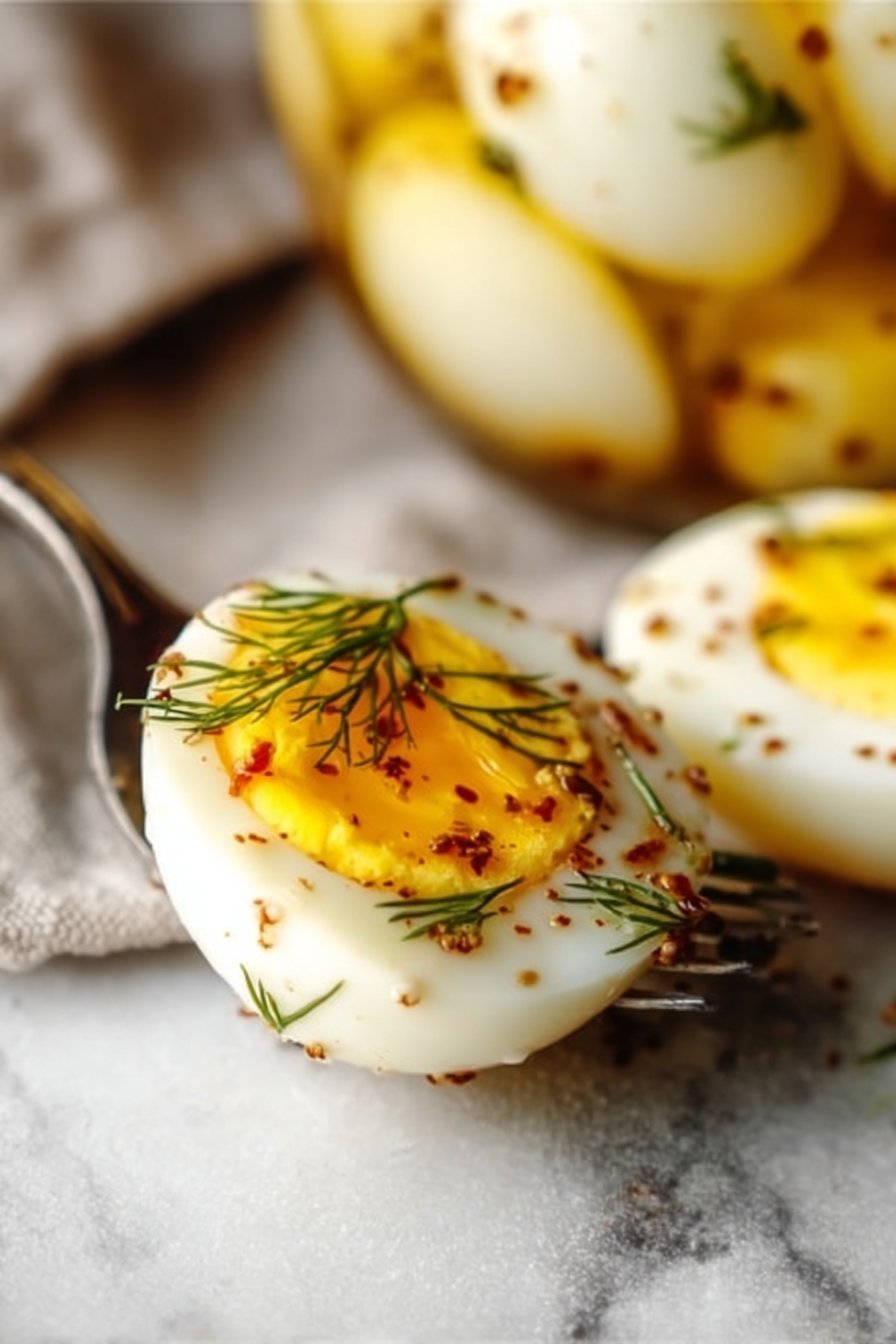 Pickled Eggs in Vinegar