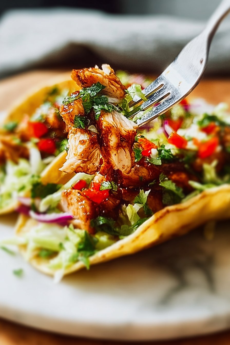 Tacos de poulet de rue