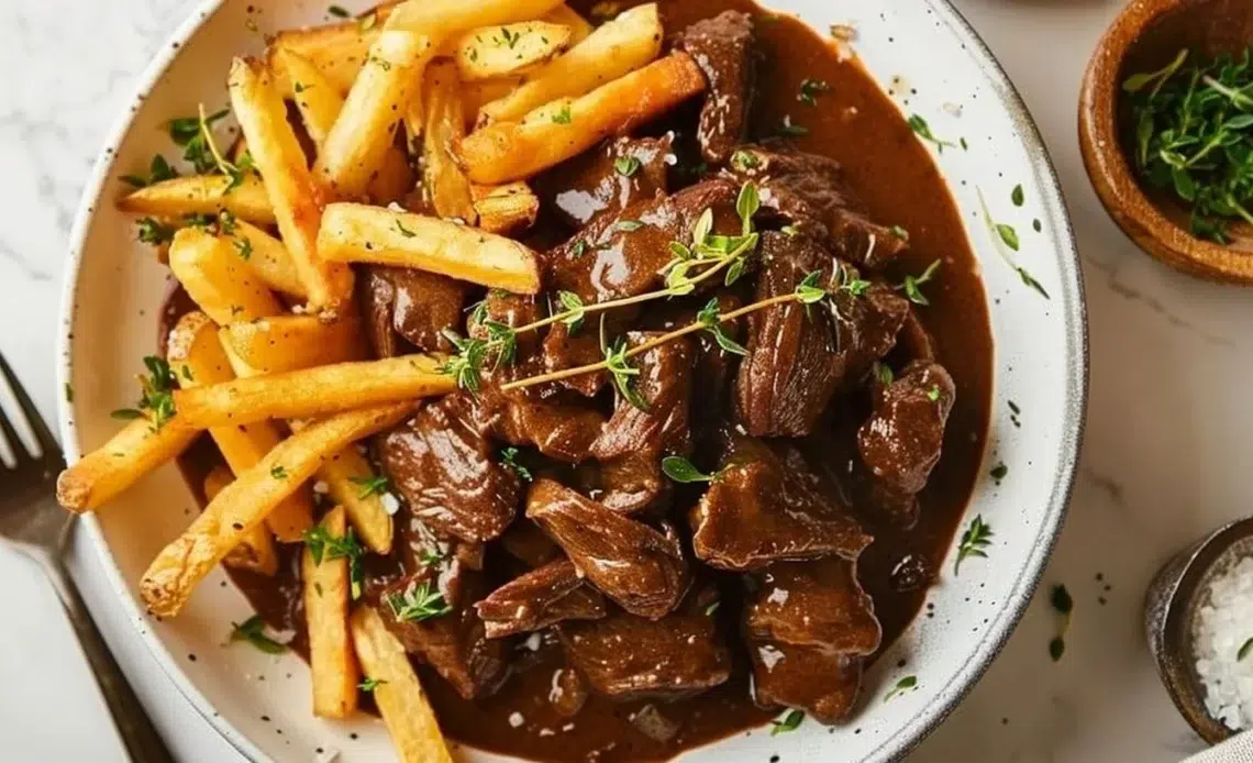 Carbonade Flamande aux Frites 1 Carbonade Flamande servie avec des frites croustillantes