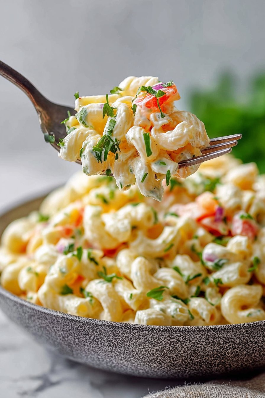 Salade de macaronis crémeuse