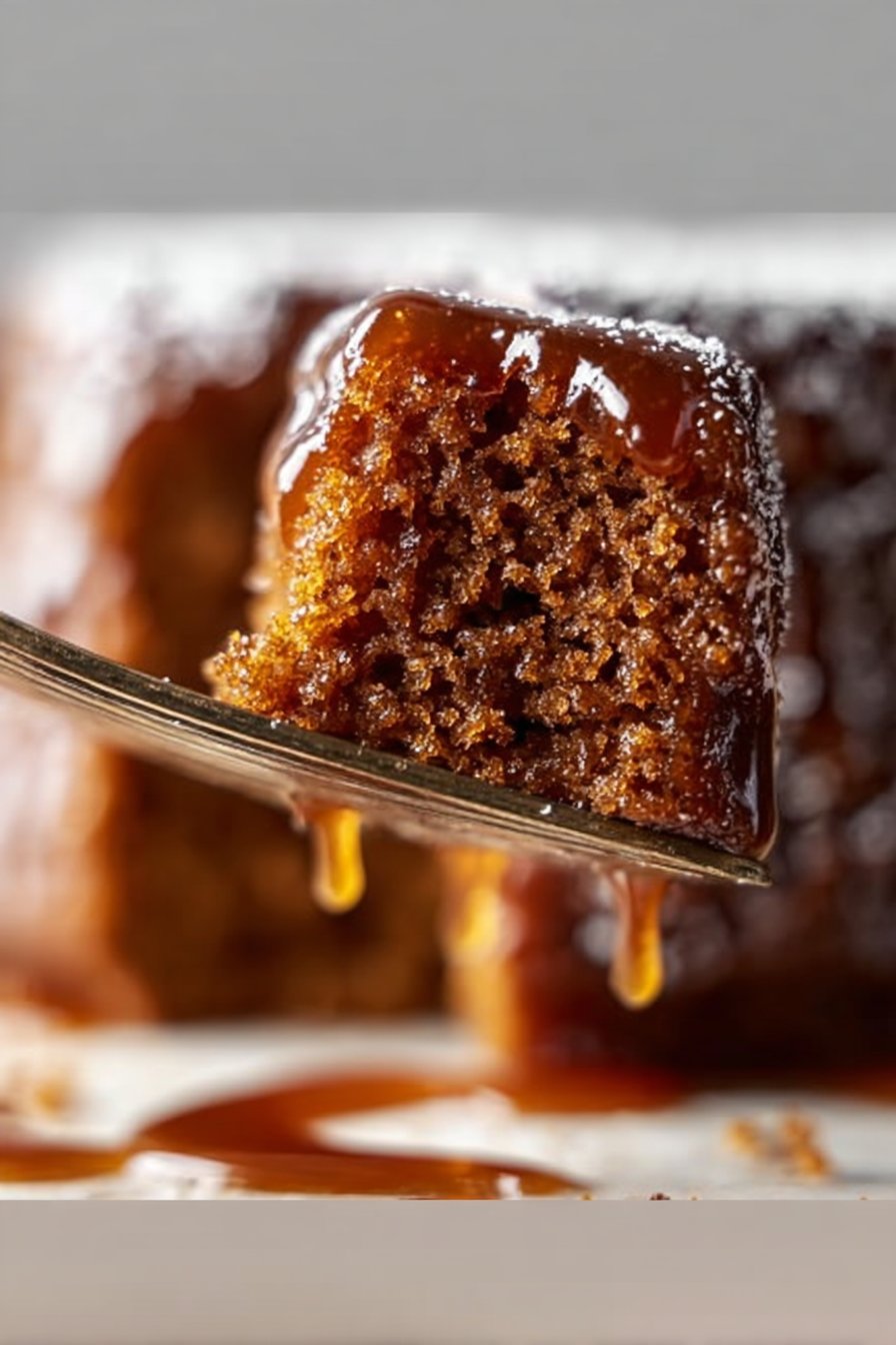 Spiced gingerbread with molasses syrup