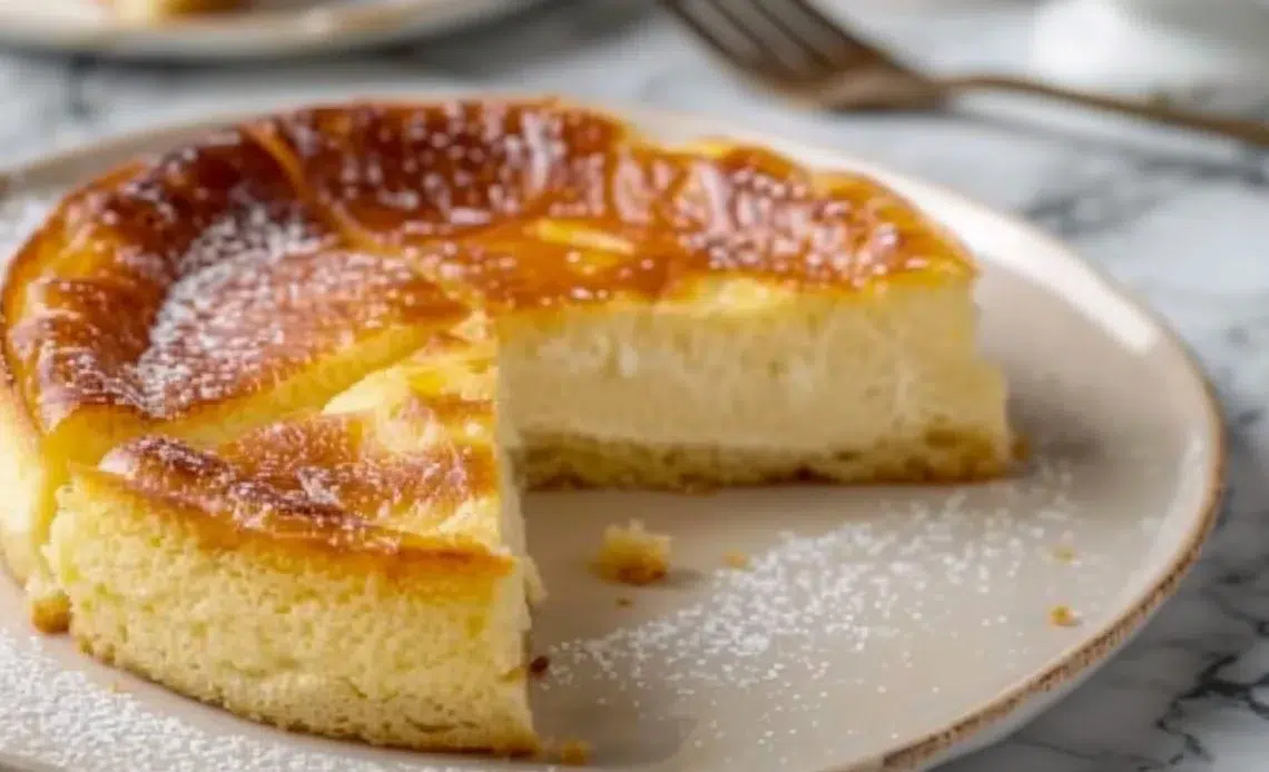 Gâteau Basque à la Crème Pâtissière 1 Gâteau Basque à la Crème Pâtissière avec une croûte dorée et une garniture onctueuse