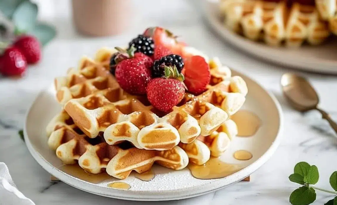 Recette de gaufres préparées avec un Thermomix
