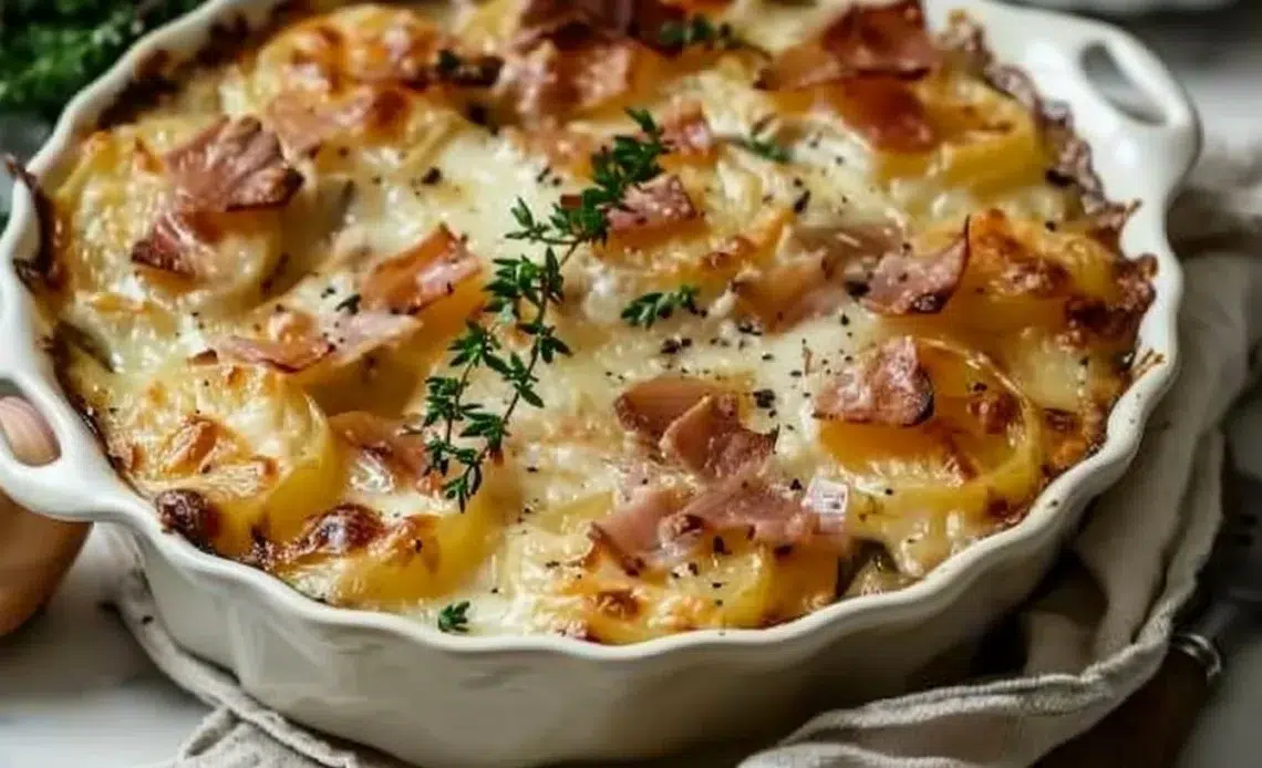Gratin Savoyard 1 Gratin Savoyard aux pommes de terre et fromage crémeux, plat savoureux et réconfortant