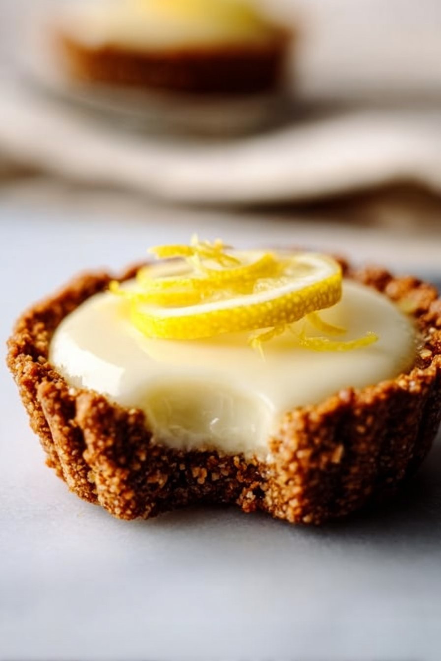 Tartelettes au citron sur croûte de spéculoos