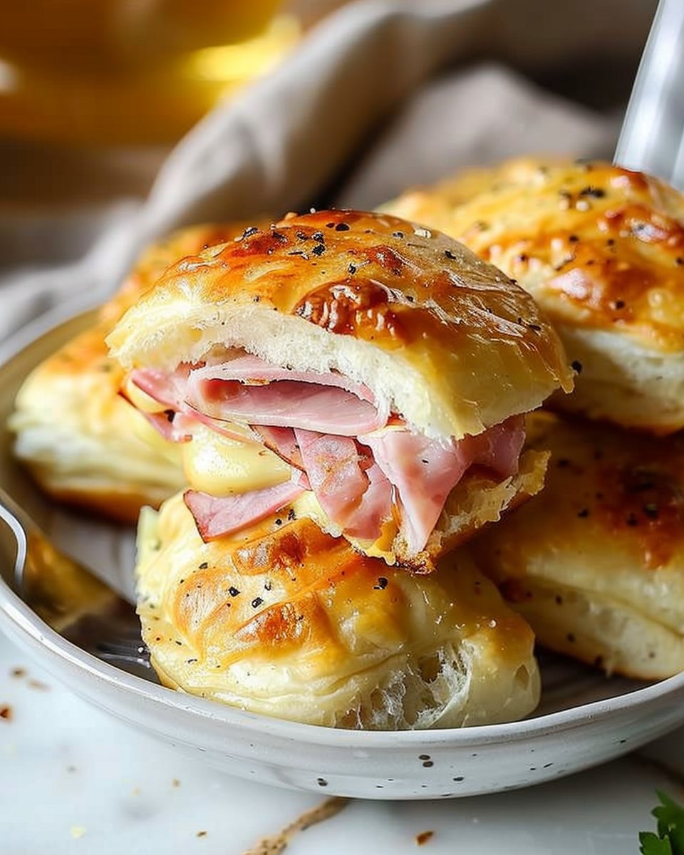 Mini-burgers jambon-fromage au four