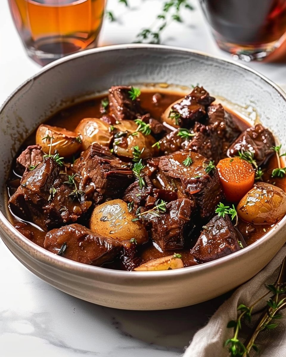 Bœuf Bourguignon à l’Ancienne