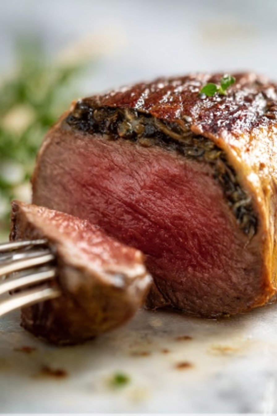 Filet de bœuf en croûte aux champignons