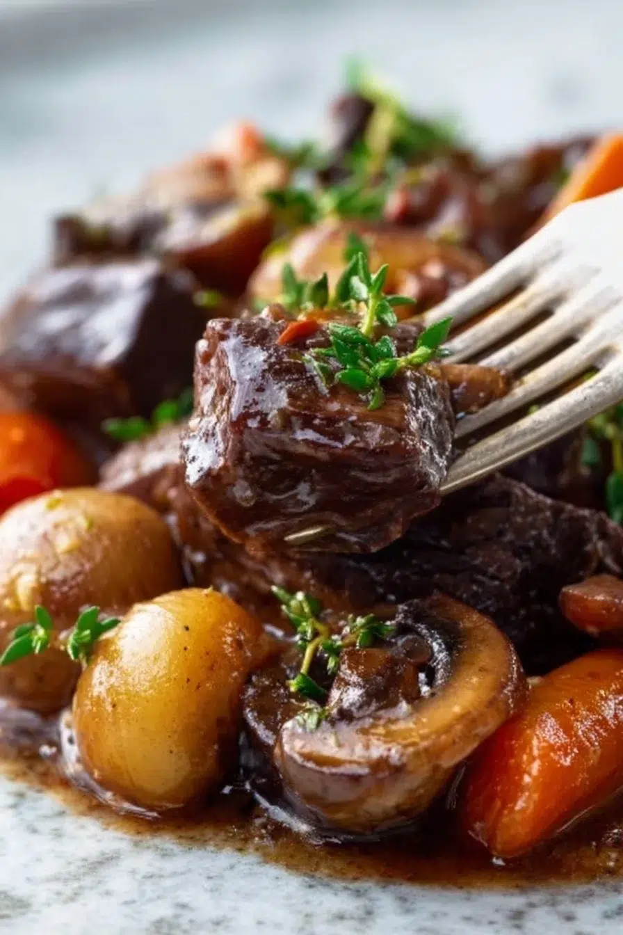 Bœuf bourguignon sans vin