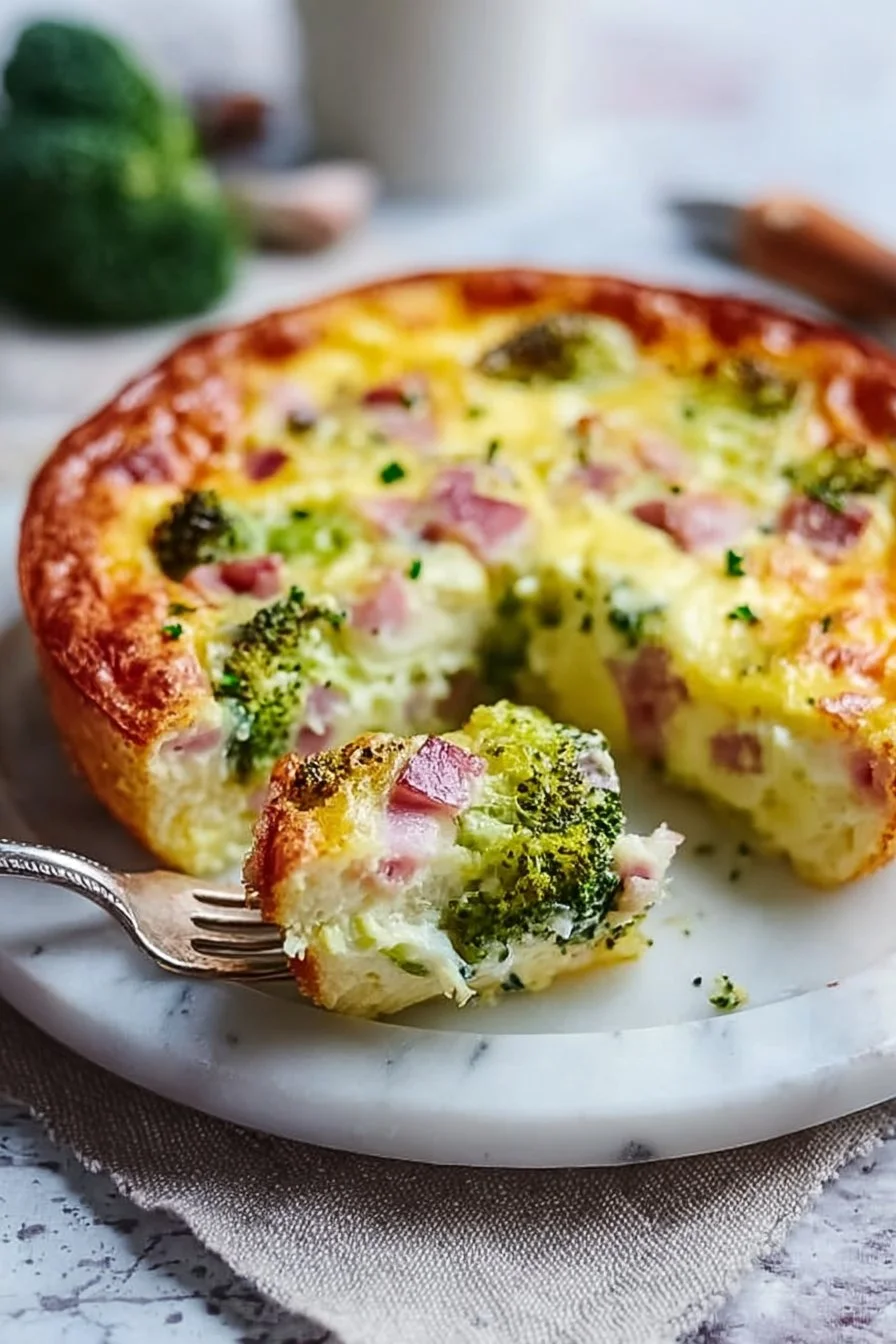 Clafoutis salé au brocoli et jambon 2 Clafoutis salé au brocoli et jambon