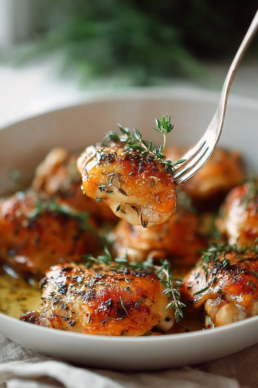 Cuisses de poulet rôties au four