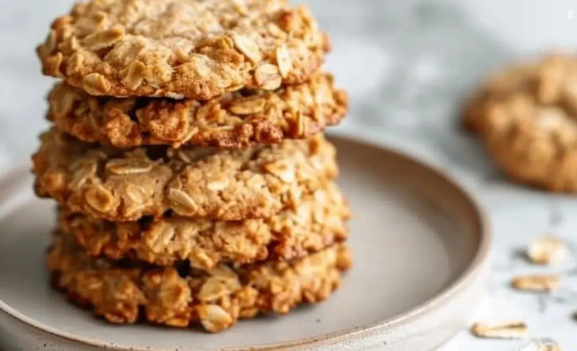 Galettes à l’avoine 1 Galettes à l'avoine dorées et croustillantes sur une assiette