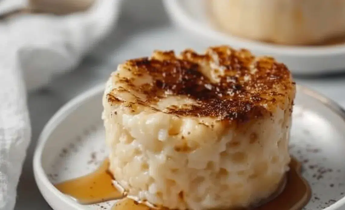 Gâteau de riz au lait 1 Gâteau de riz au lait crémeux et savoureux, idéal pour le dessert.