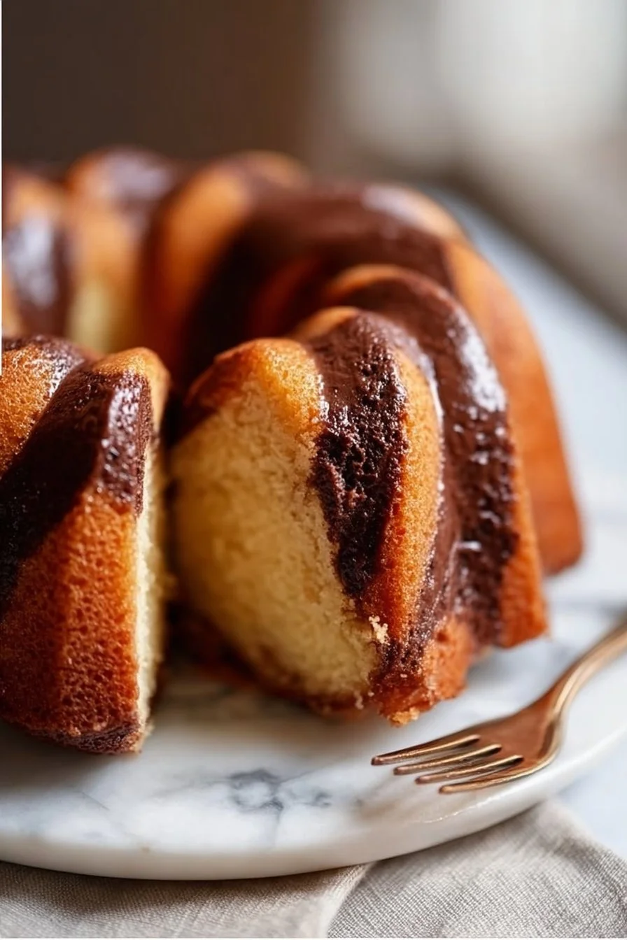 Gâteau marbré couronne
