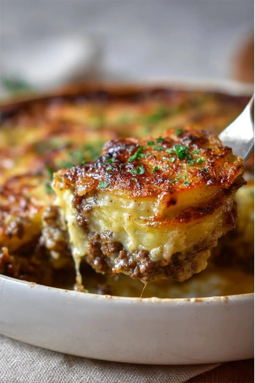 Gratin de bœuf haché et pommes de terre