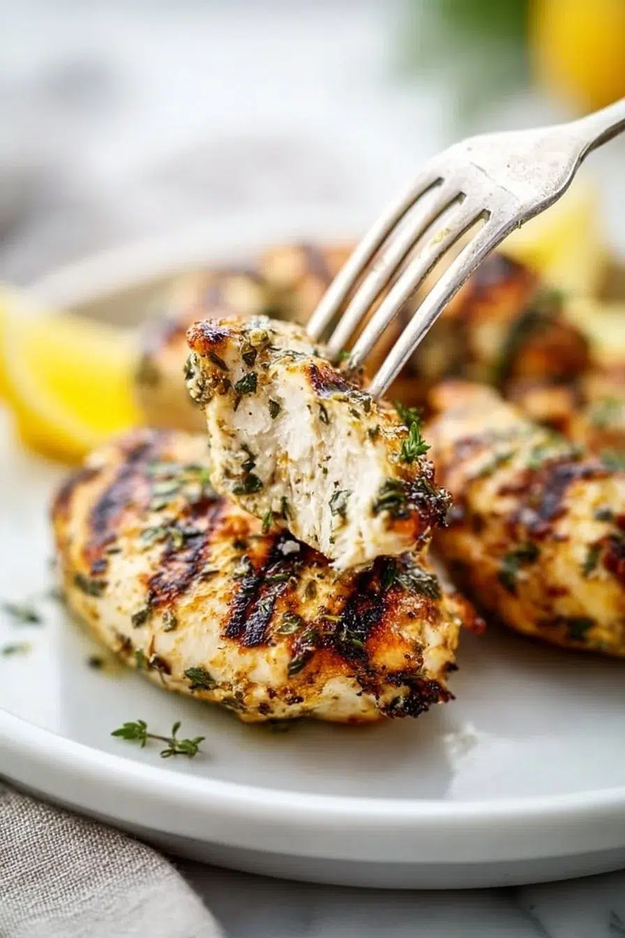 Poulet grillé au citron et aux herbes facile 2 Grilled lemon herb chicken easy