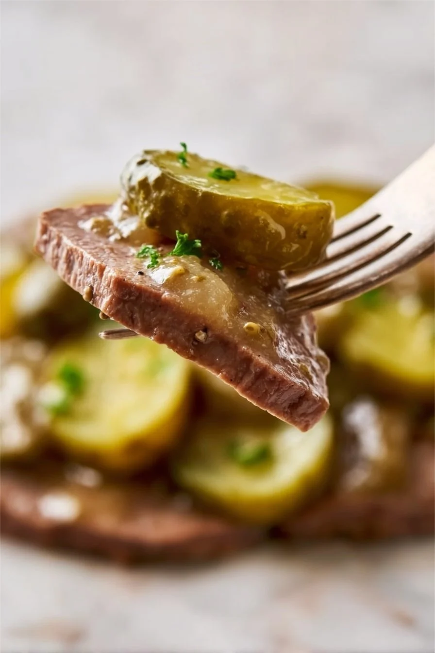 Langue de bœuf aux cornichons