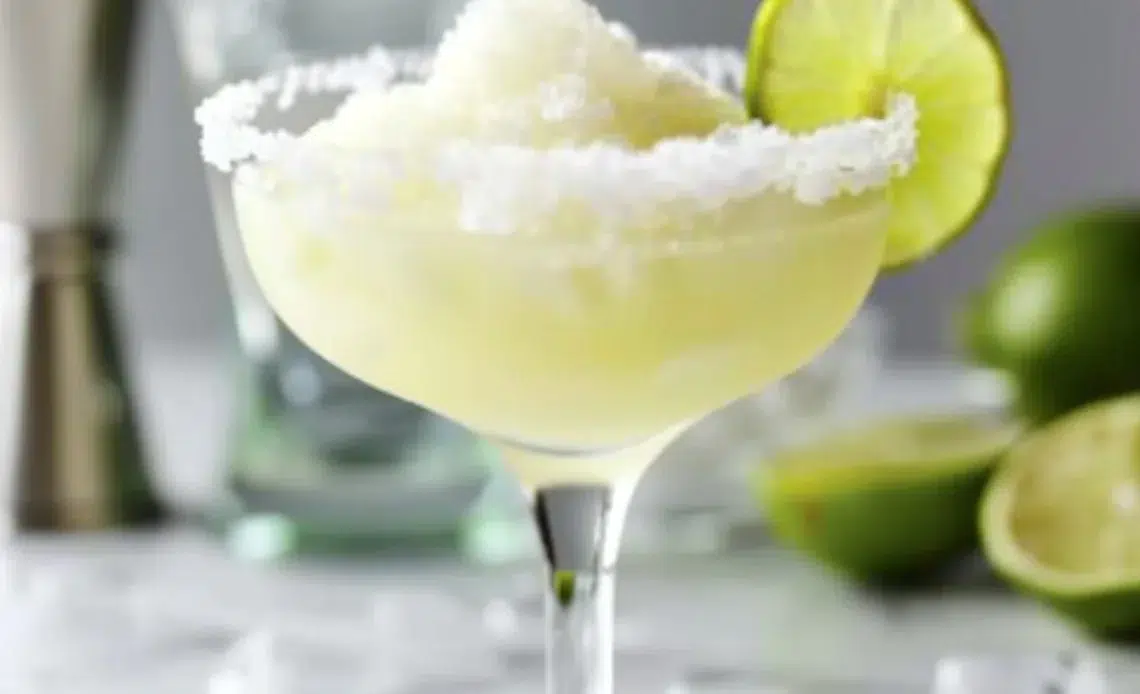 Recette de margarita glacée classique avec des ingrédients frais et savoureux.