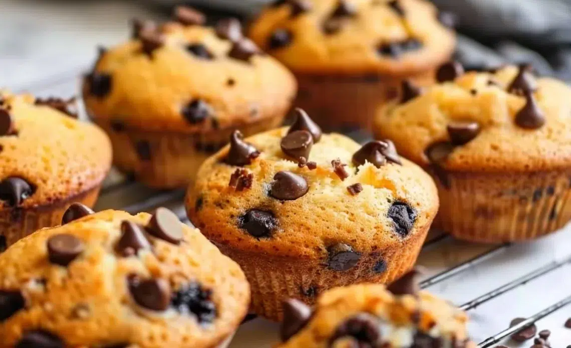 Mini-cakes moelleux aux pépites de chocolat