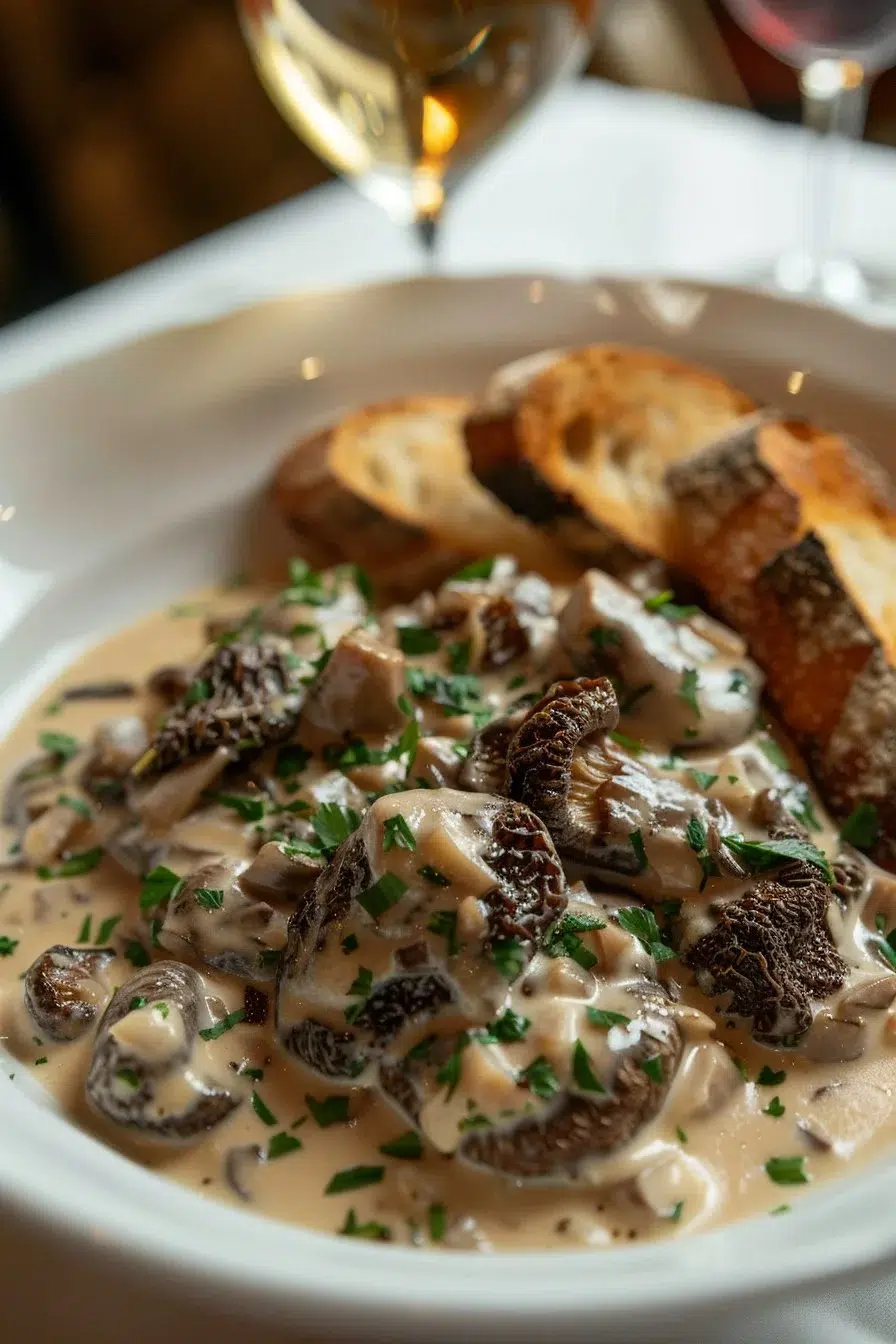 Morilles à la crème