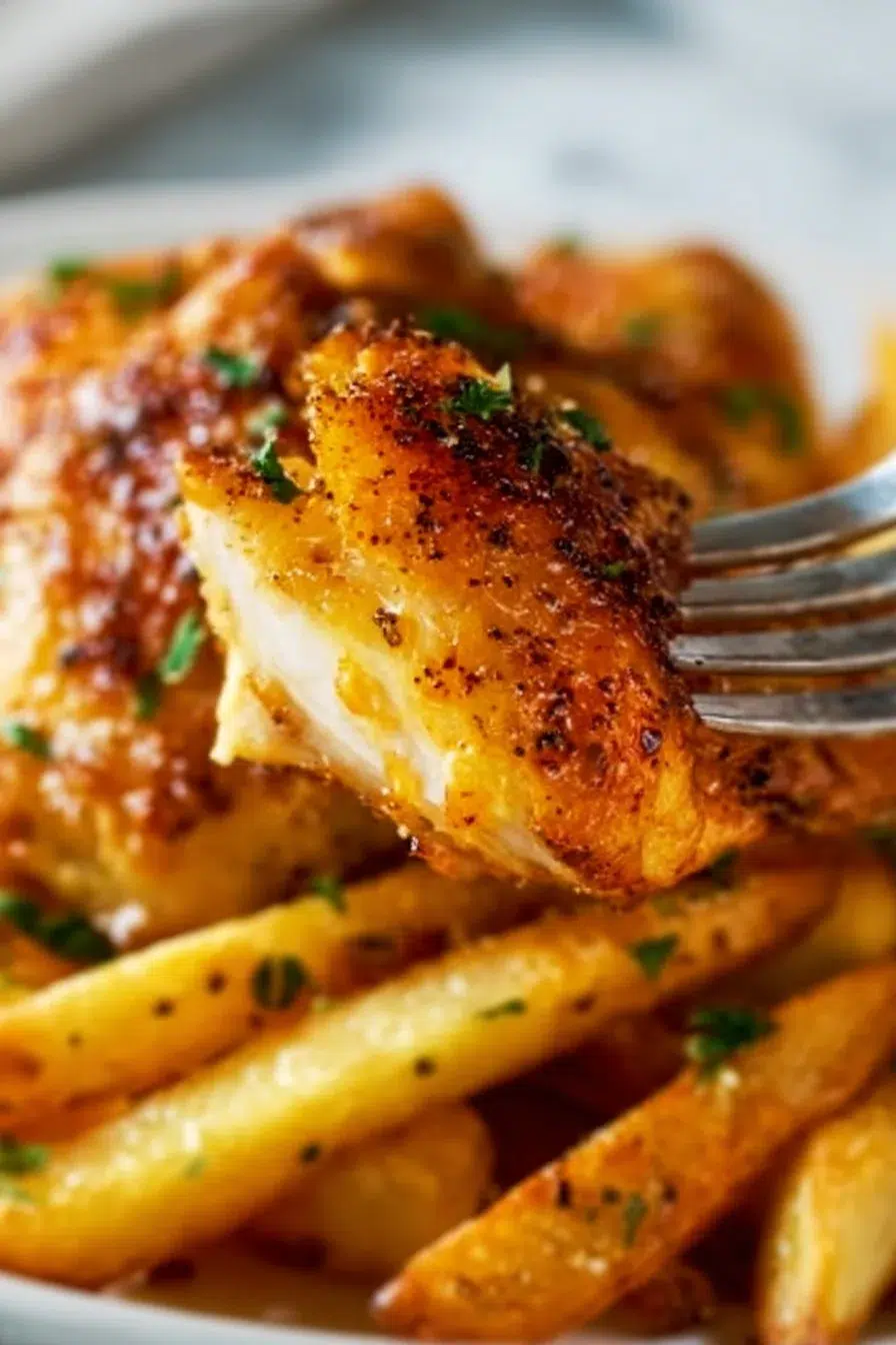Poulet Rôti avec Frites Maison