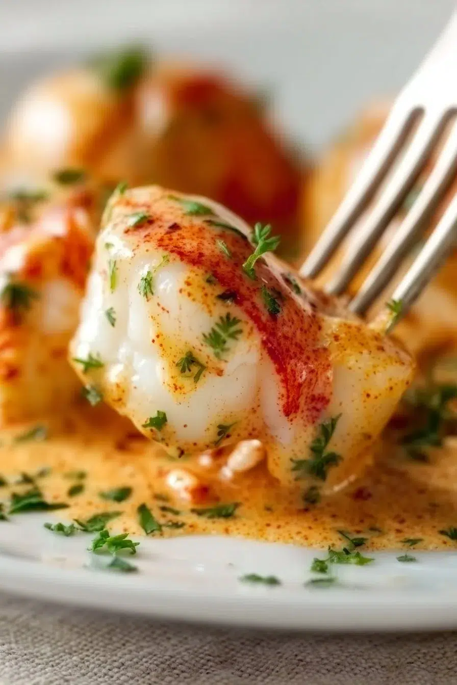 Quenelles de poisson maison avec sauce au homard